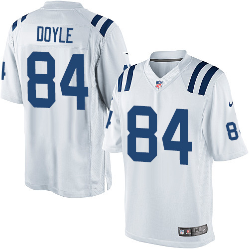 Men's Limited Jack Doyle Nike Jersey White Road - #84 NFL Indianapolis Colts